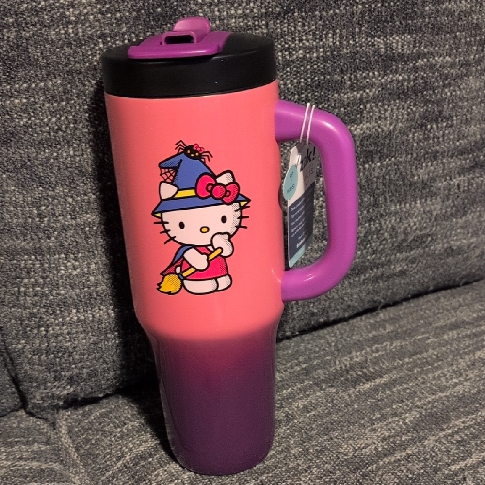 Hello Kitty Pink and Purple Halloween Travel Mug